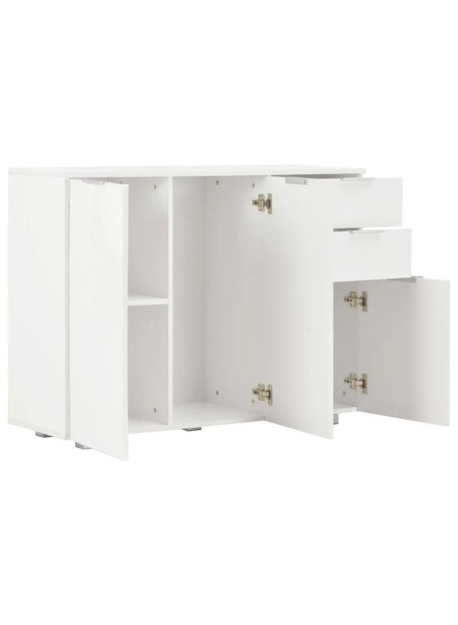 vidaxl vidaXL Sideboard High Gloss White 107x35x80.5 cm  - Image 2