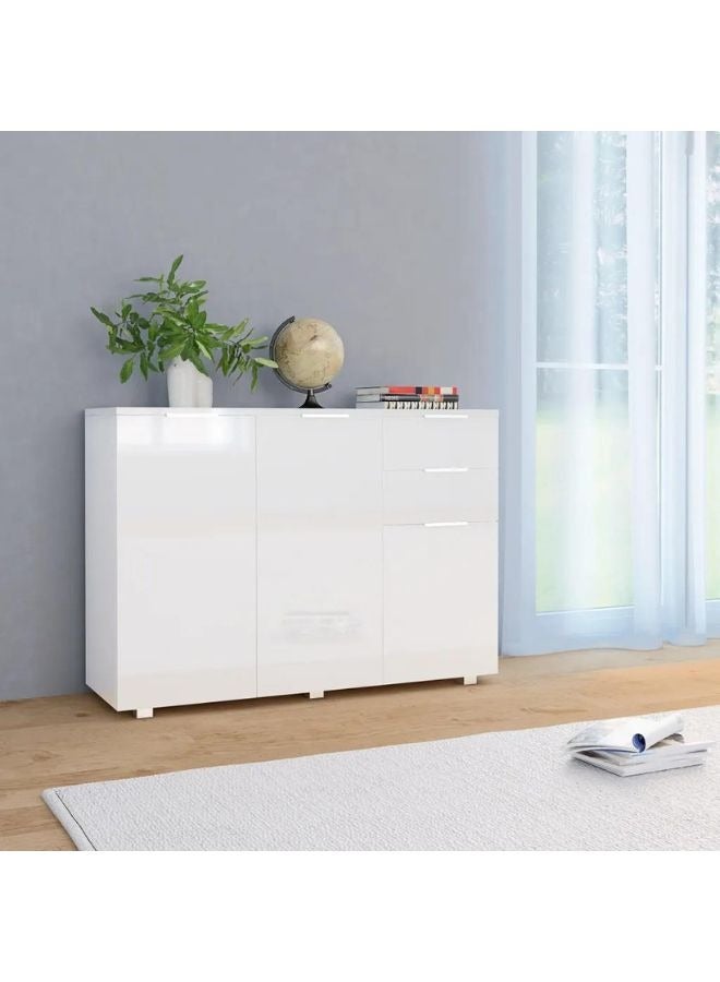 vidaxl vidaXL Sideboard High Gloss White 107x35x80.5 cm  - Image 1