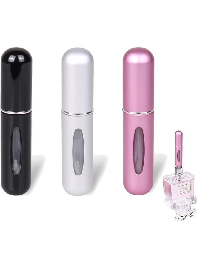 TINKLE Portable Mini Refillable Perfume, Aftershave Atomizer Empty Spray Bottle for Travel Purse (Silver) - Image 5