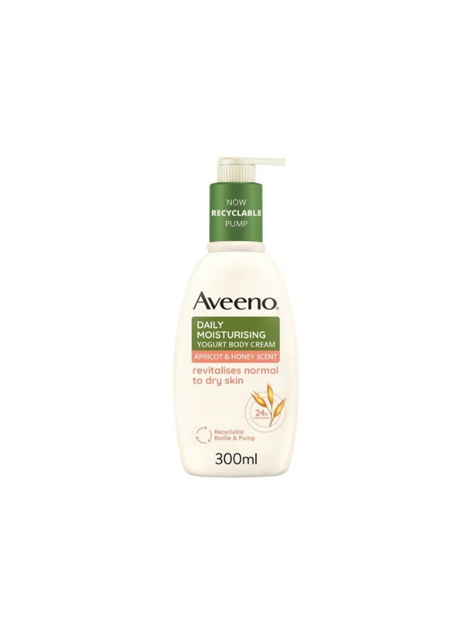 Aveeno Daily Moisturizing Yogurt Body Cream Apricot & Honey 300ml - Image 1