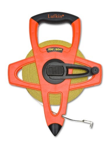 Lufkin Lufkin Crescent  1/2" x 60m/200' Hi-VizÂ® Orange Fiberglass SAE/Metric Dual Sided Tape Measure - FM060CME  - Image 2