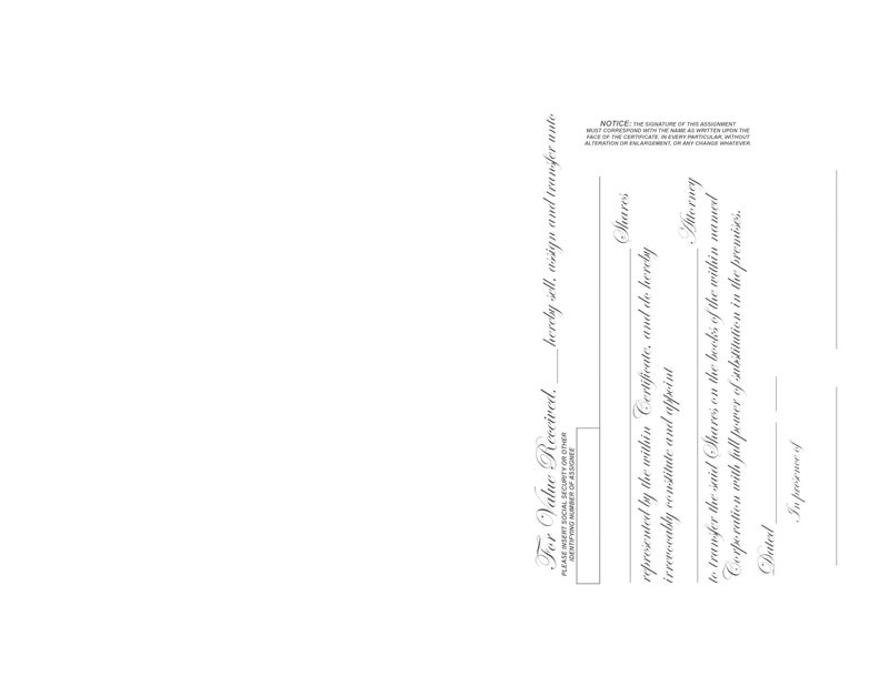 Exhibitindexes® Corporate Stock Certificate - Made in The USA - Image 3