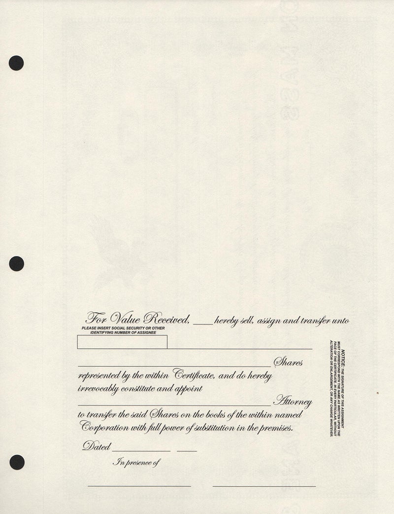 Exhibitindexes® Corporate Stock Certificate - Made in The USA - Image 4