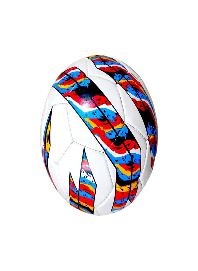 SBG Football for All Ages, 32 Pannel Football, Hand Stitched Football for Soft and Wet Grounds, Match Football,Size-5 (Premuim PU, White) - Image 1