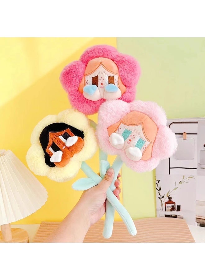 general Cry baby sunflower doll plush toy bouquet doll net celebrity twist stick gift cute doll - Image 3