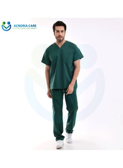 ACNORIA CARE Men's Medical Scrubs Consisting Of Two Pieces 100% Cotton Blouse And Pants Olive Green Color - Size M - From Acnoria Care  - Image 3