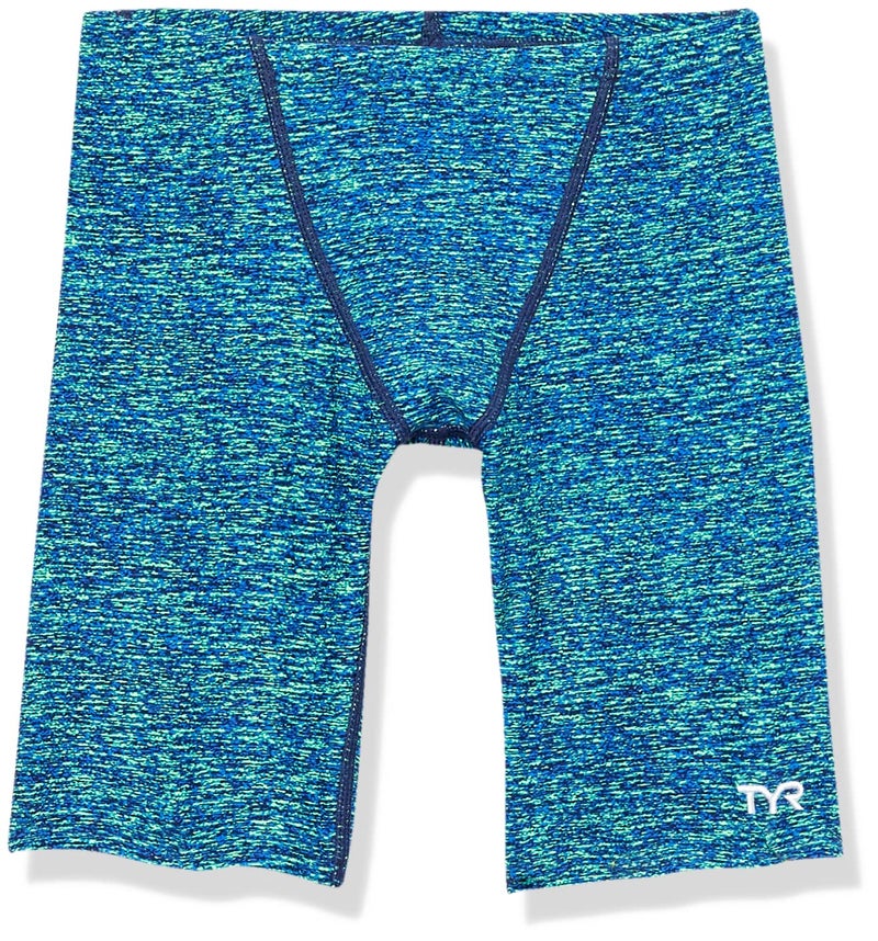 TYR Boys' Standard Durafast Elite Jammer Swimsuit, Blue/Green Lapped, 22 - Image 2