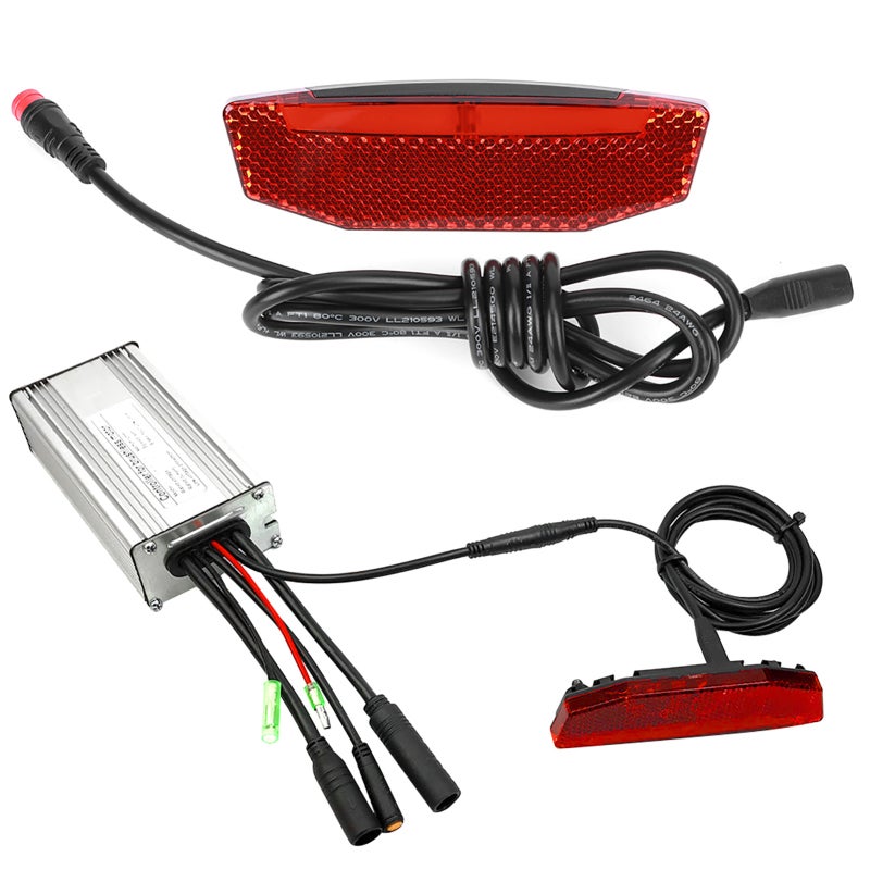 E-Bike Taillight: 180 Beam Angle Durable LED Warning Light - Controller Or Battery Connected Cycling Safety Light for Night Riding - Image 3