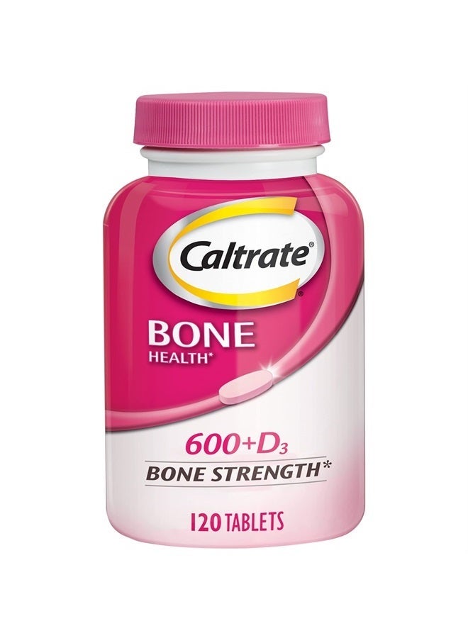 Caltrate صحة العظام 600+D3 للمساعدة في تعظيم امتصاص الكالسيوم، مكمل الكالسيوم وفيتامين د، 600 ملغ - 120 حبة - Image 3