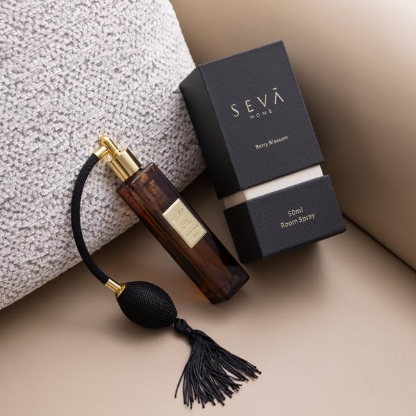 SEVA HOME Berry Blossom Room Spray | Long-Lasting Fruity Floral Scent | Freshens Rooms Instantly | Premium Home Decor | Elegant Designer Bottle | 50ml - Image 4