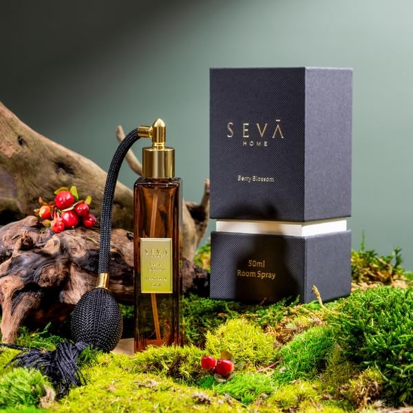 SEVA HOME Berry Blossom Room Spray | Long-Lasting Fruity Floral Scent | Freshens Rooms Instantly | Premium Home Decor | Elegant Designer Bottle | 50ml - Image 3