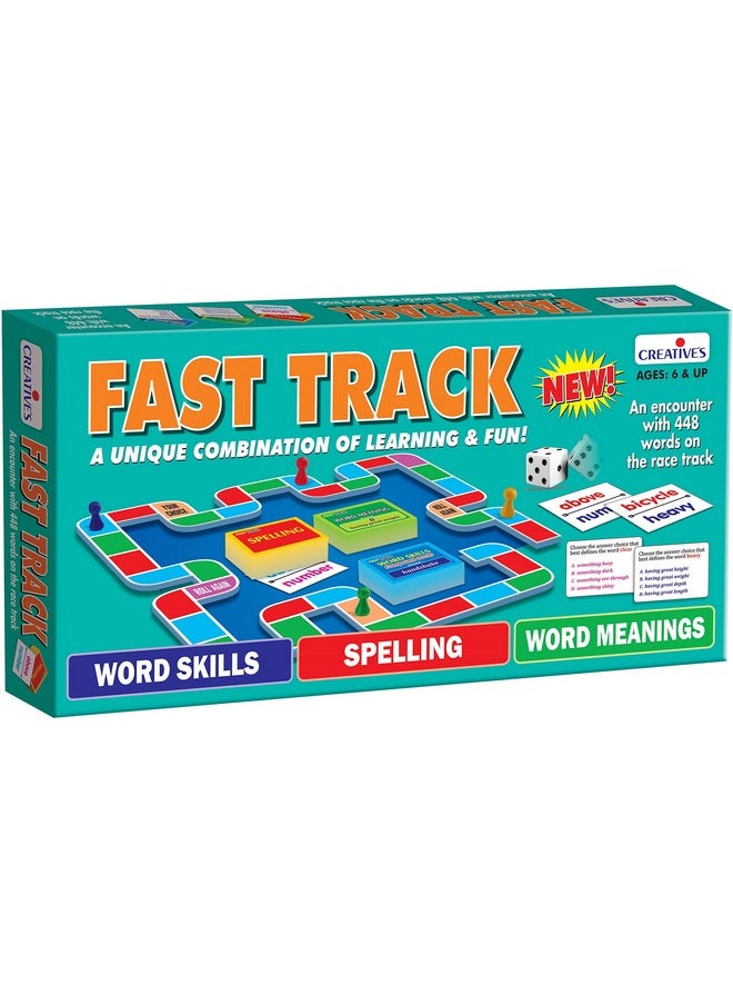 Creative's Creative's Fast Track | Challenging & Fun Language Board Game | Vocabulary Building Game for Kids | Word Meaning, Spelling, Word Skills | Children Learning New Words Synonyms, Antonyms | Ages 7 & Up  - Image 4