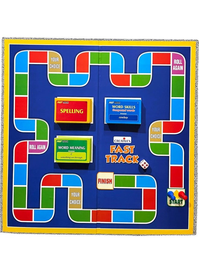 Creative's Creative's Fast Track | Challenging & Fun Language Board Game | Vocabulary Building Game for Kids | Word Meaning, Spelling, Word Skills | Children Learning New Words Synonyms, Antonyms | Ages 7 & Up  - Image 2