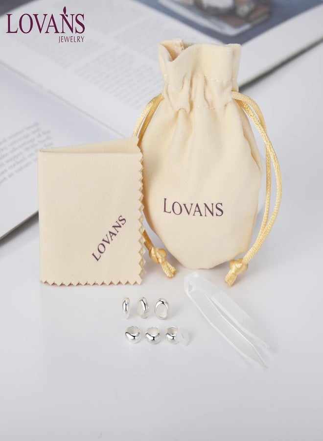 Lovans 6Pcs 925 Sterling Silver Spacer Beads for Charms Bracelet Clip Stopper Charms Fit DIY Snake Charm Bracelet Necklace Charm Spacer Stopper for Women with Gift Bag - Image 4