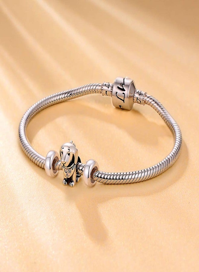 Lovans 6Pcs 925 Sterling Silver Spacer Beads for Charms Bracelet Clip Stopper Charms Fit DIY Snake Charm Bracelet Necklace Charm Spacer Stopper for Women with Gift Bag - Image 2