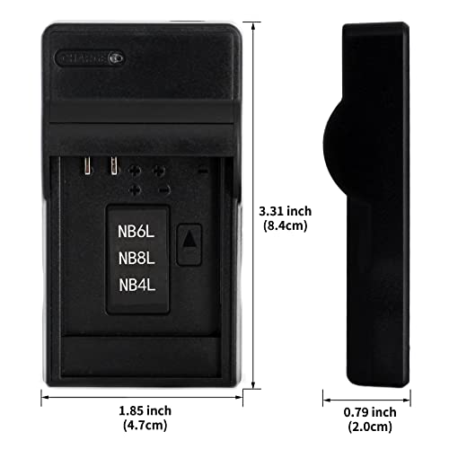 Norifon NB-4L USB Charger for Canon PowerShot SD750 SD780 is SD1000 SD1100 is SD1400 is A2200 A3100 is, IXY Digital 60, IXUS 220 HS, Digital IXUS 70 Camera and More - Image 4