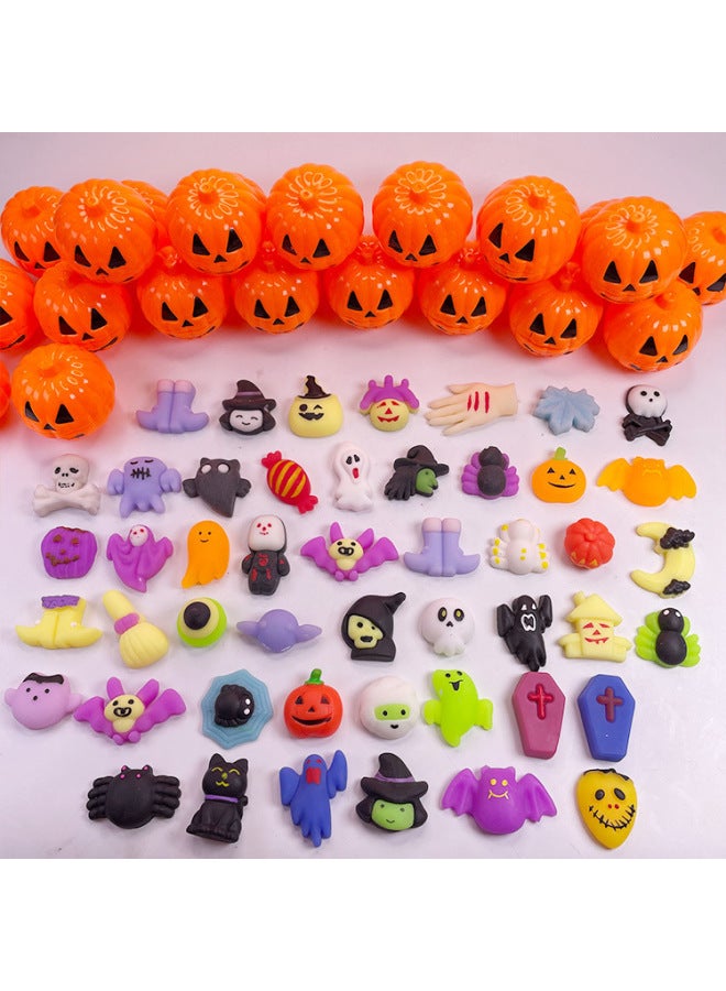 Loquat Cross Border  Pinch Fun Toy Decompression Party Gift Set Blind Box Toy Trick Mini Pumpkin Bucket-Color:C 【bagged, 24 Pumpkins +48 Pinching Music】】 - Image 1