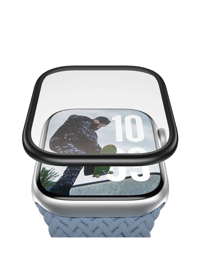 PanzerGlass Screen Protector with Black Metal Frame Apple watch 42mm - Clear - Image 3