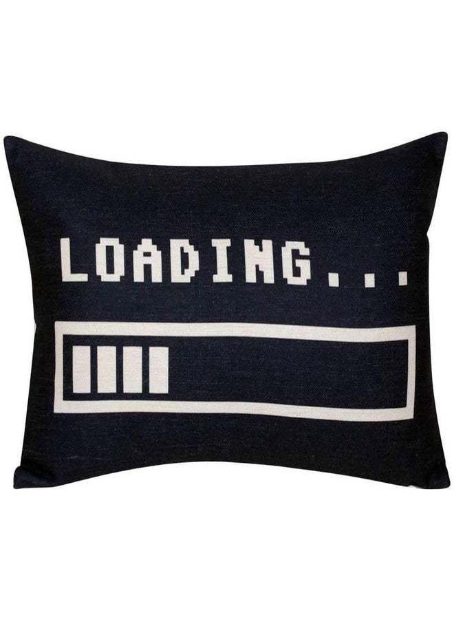 FAVDEC Decorative Loading Bar Pillow Cover 12 Inches x 20 Inches, Throw Pillow Cover with Loading Pattern, Cover only - Image 1
