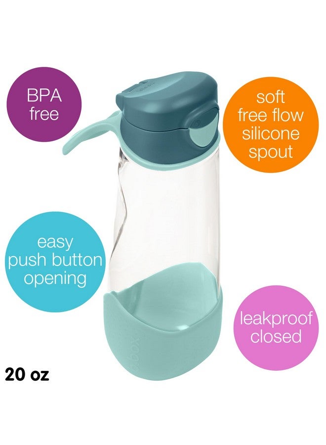 b.box 20 oz Sport Spout Kids Water Bottle for School, Sports, Travel, Daycare. Leakproof, Spill Proof, Dishwasher Safe. Easy Grip Triangle Shape, Durable Tritan Material. BPA Free. - Image 2
