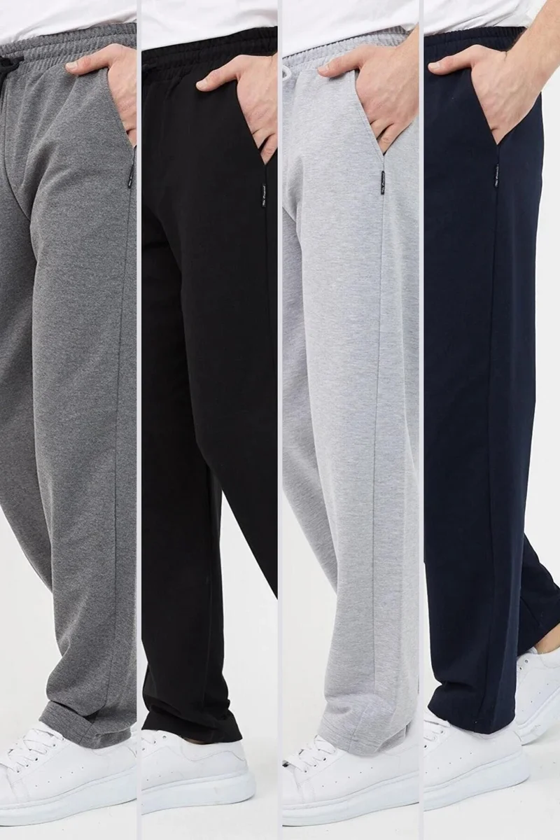 mmetalic Multi-Colored Men's Straight Leg Comfortable Cut 4-Piece Sweatpants Pack