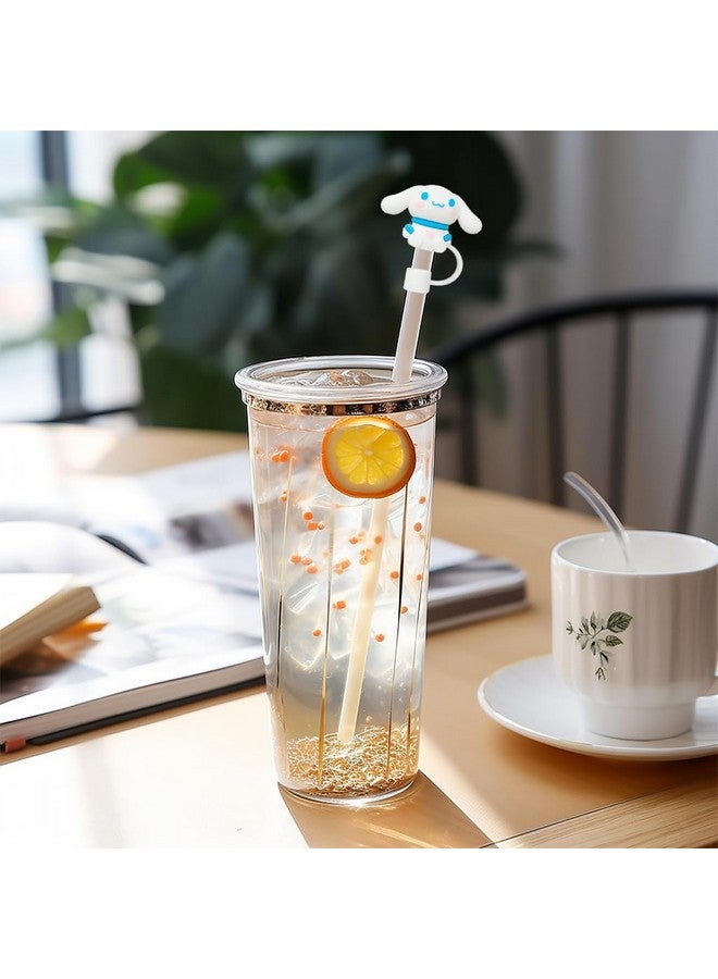 HASTHIP HASTHIP® 4Pcs Kawaii Straw Lids Sanrio Series Drinking Anti-Lost Kids Universal 10mm Straw Lids Straw Cap for Stainless Steel Straw, Straight(Cup NOT Included)  - Image 3