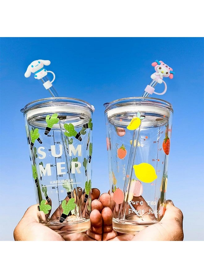 HASTHIP HASTHIP® 4Pcs Kawaii Straw Lids Sanrio Series Drinking Anti-Lost Kids Universal 10mm Straw Lids Straw Cap for Stainless Steel Straw, Straight(Cup NOT Included)  - Image 4