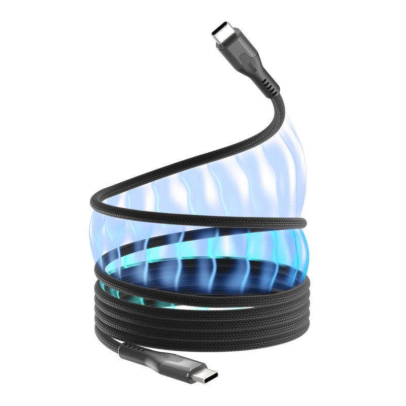 Statik MagStack Pro USB C to USB C Cable, Clutter-Free Magnetic Type C Charger Fast Charging Cord, Magnetic Charging Cable, Compatible with 16 Pro Max, 15, Galaxy S21 S20 Ultra, 100W 6FT/2M - Image 1