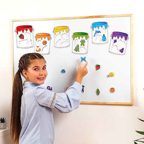 Simply magic 11 Jars Magnetic Color Sorting Set Color Sorting Toys for Toddlers Magnetic Shapes Learning Colors Recognition Magnets Colors Matching Games for Toddlers Preschool Circle Time - Image 5