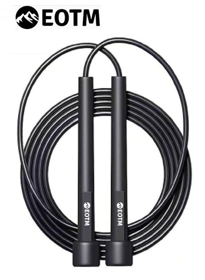 EOTM Skipping Jump Rope For Men and Women With Adjustable Height Black - Image 4