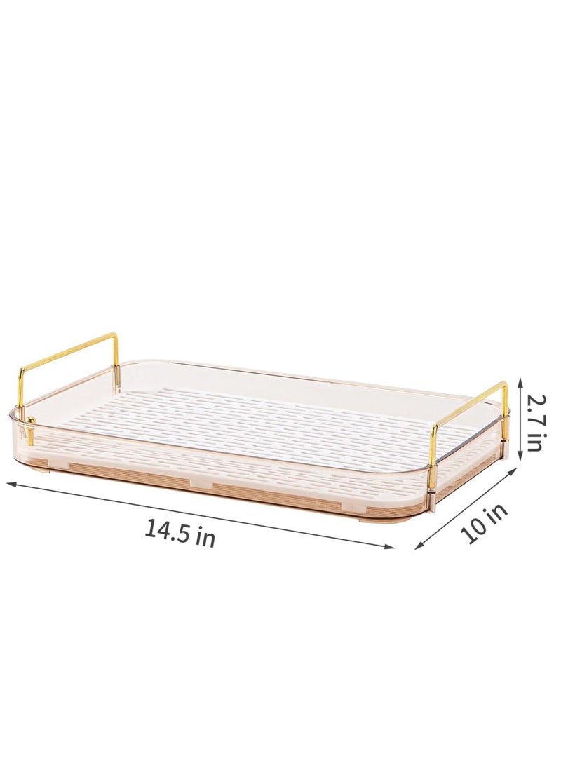 Countertop Organizers for Coffee Cabinet with Drainboard Stylish and Functional Coffee Accessories Shelf Decor Storage Holder for Coffee Cups Glasses, Coffee Table 1 Tier Amber Gold - Image 4