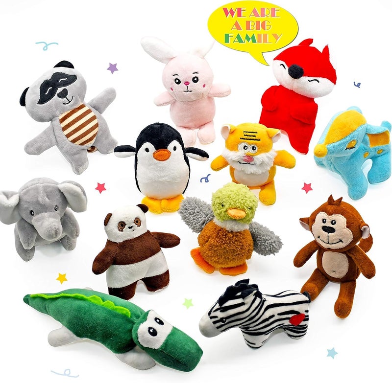 SHARLOVY Dog Squeaky Toys For Small Dogs,Stuffed Animal Puppy Toys,Cute Puppy Chew Toys For Dog Teething Toys, Pet Toys For Small To Medium Dogs,Soft Dog Toys,Plush Dog Toy Pack 12 In Gift Box - Image 2