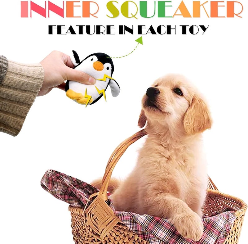 SHARLOVY Dog Squeaky Toys For Small Dogs,Stuffed Animal Puppy Toys,Cute Puppy Chew Toys For Dog Teething Toys, Pet Toys For Small To Medium Dogs,Soft Dog Toys,Plush Dog Toy Pack 12 In Gift Box - Image 3