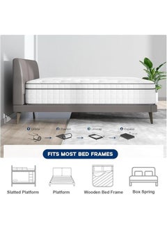 The Home Mart The Home Mart Hybrid 20 cm Pocket Spring Mattress with Cool Gel Memory Foam, Motion Isolation & Pressure Relief – Orthopedic Support for Back Pain Medium Firm Comfort (California Queen: 160x200)  - Image 5
