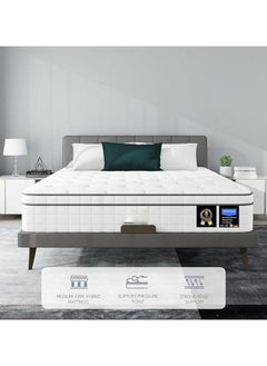 The Home Mart The Home Mart Hybrid 20 cm Pocket Spring Mattress with Cool Gel Memory Foam, Motion Isolation & Pressure Relief – Orthopedic Support for Back Pain Medium Firm Comfort (California Queen: 160x200)  - Image 3