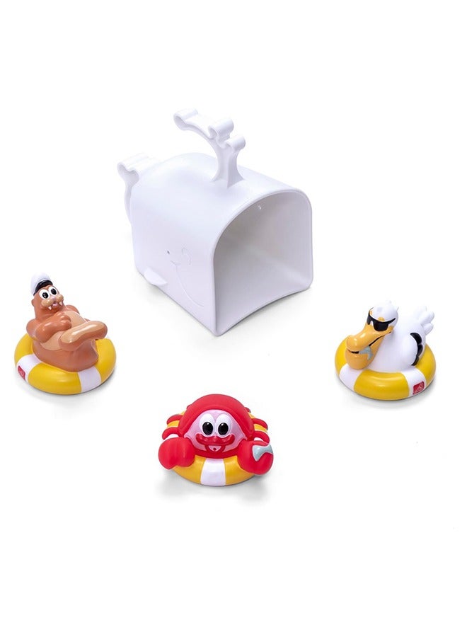 Step2 Nautical Rain Showers Bath Set | Bath Boat with Bath Toys, Blue  - Image 2