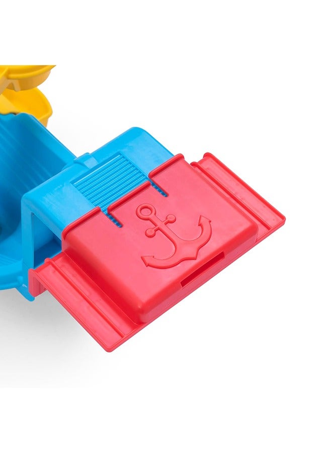 Step2 Nautical Rain Showers Bath Set | Bath Boat with Bath Toys, Blue  - Image 3