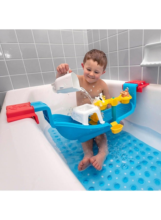 Step2 Nautical Rain Showers Bath Set | Bath Boat with Bath Toys, Blue  - Image 4