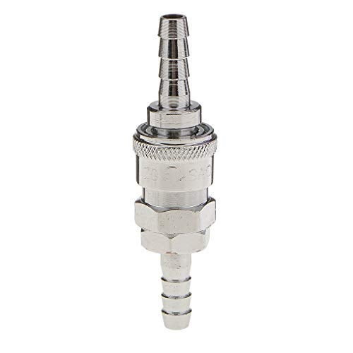 HOSEMART Pneumatic Quick Connector PH20 + SH20 1/4 BSP Aluminium Air Line Hose Quick Fittings Coupler (Silver) - Image 1