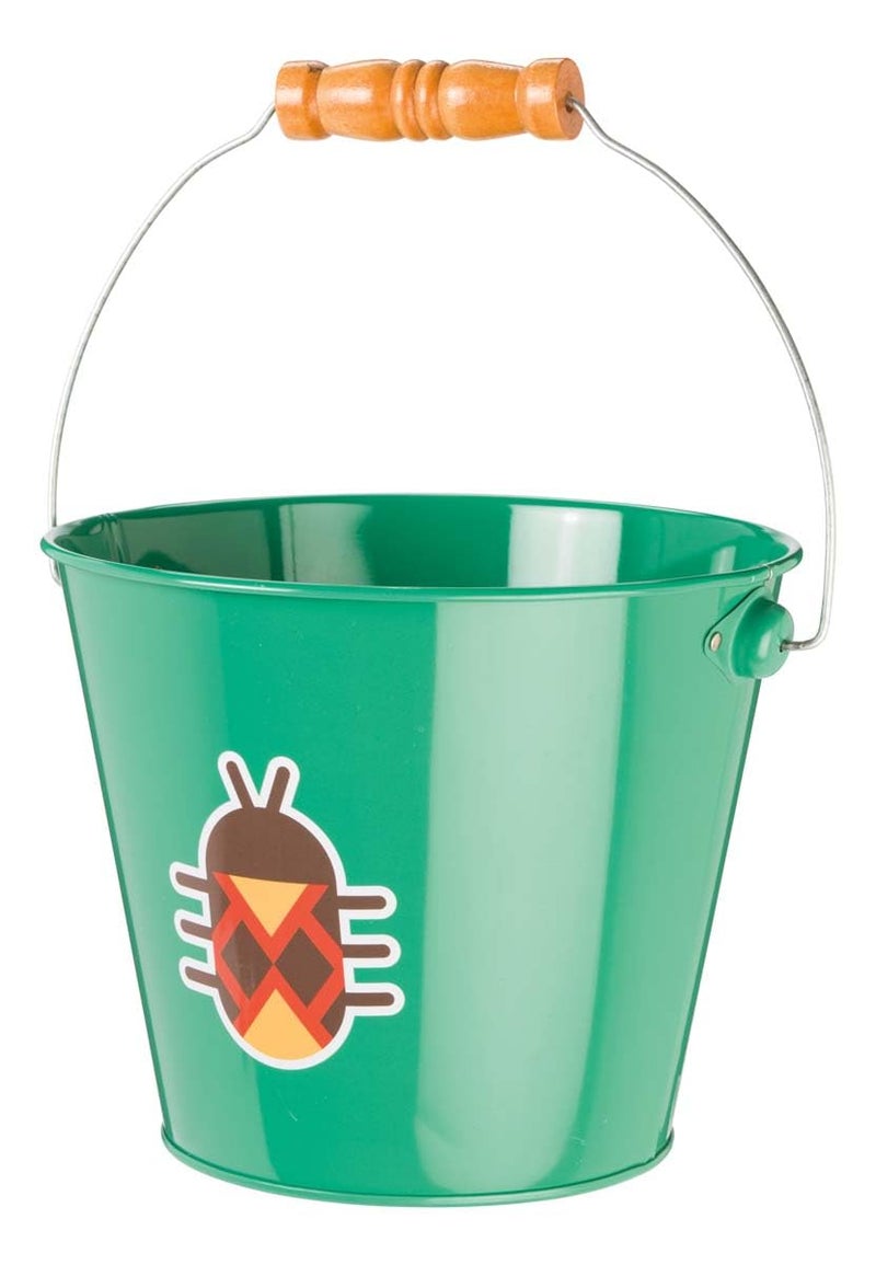 Toysmith Kids Gardening & Beach Bucket - 5″ Metal Pail with Grippable Handle | Assorted Bee & Beetle Colors | Durable Steel for Outdoor Play - 1 Count - Image 4