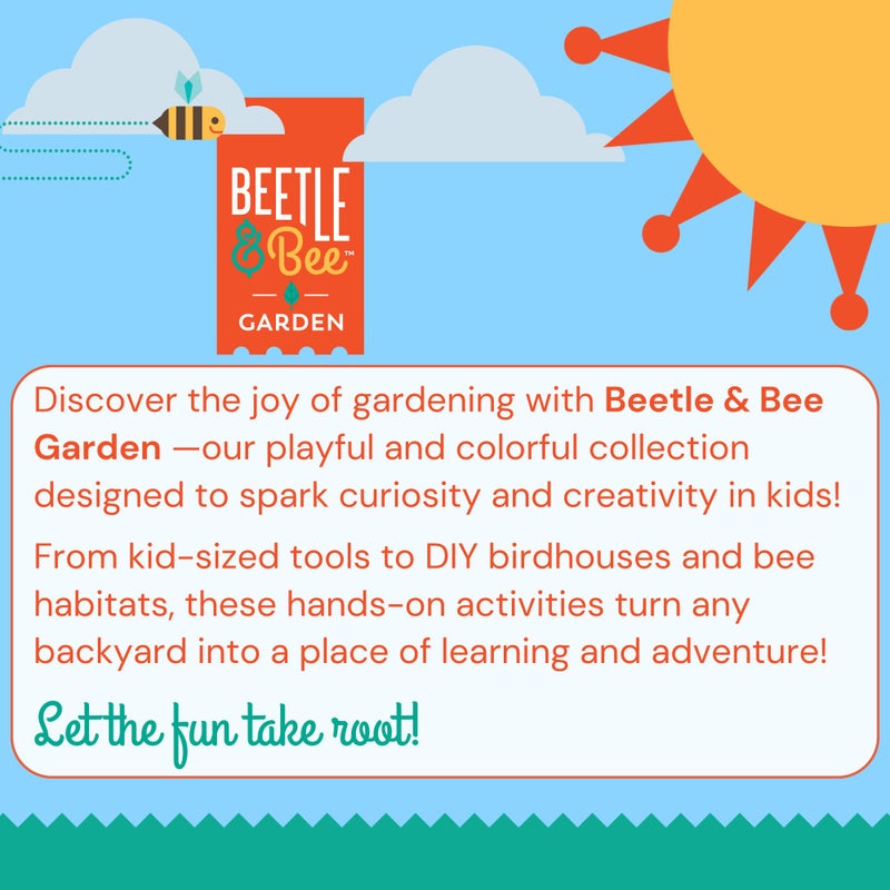 Toysmith Kids Gardening & Beach Bucket - 5″ Metal Pail with Grippable Handle | Assorted Bee & Beetle Colors | Durable Steel for Outdoor Play - 1 Count - Image 3
