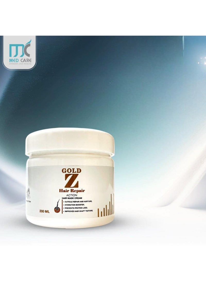 Dermaz - GoldZ Hair Repair Action Cream Mask 200ml - Image 1