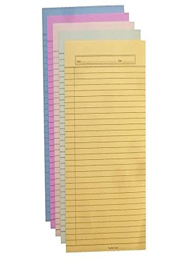 YBN Both Side Ruled Lines A4 Multipurpose Paper Sheets for Project/Assignment (Multicolour) -5 Pack of 100 Sheets - Image 1