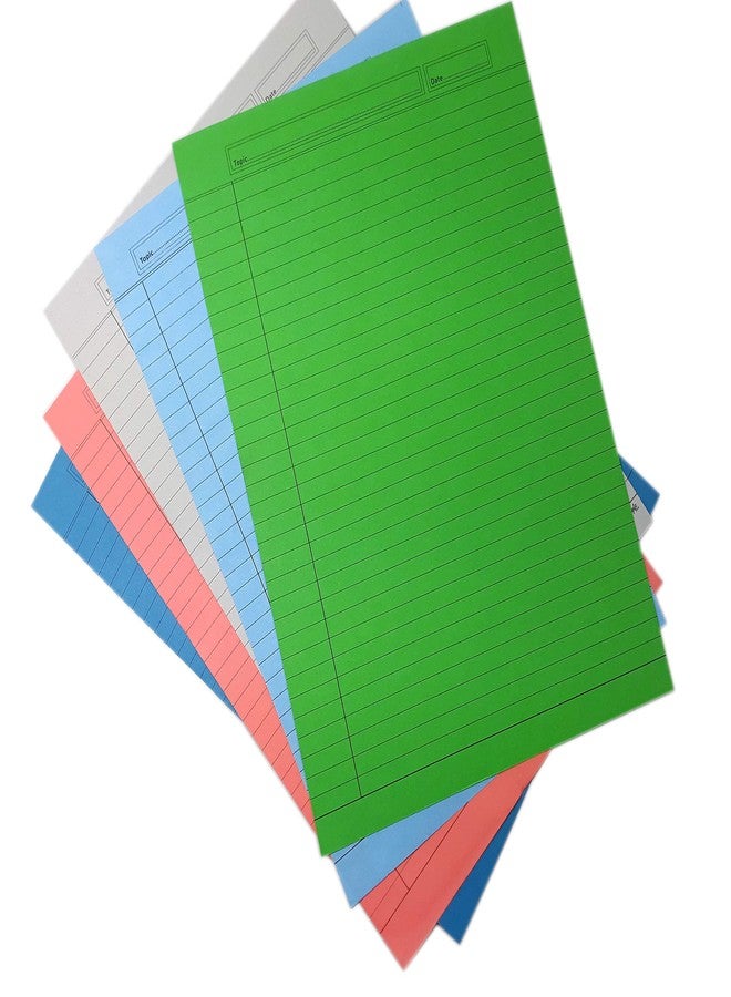 YBN Both Side Ruled Lines A4 Multipurpose Paper Sheets for Project/Assignment (Multicolour) -5 Pack of 100 Sheets - Image 3