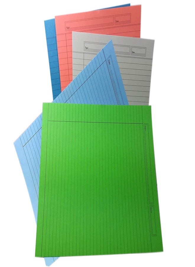 YBN Both Side Ruled Lines A4 Multipurpose Paper Sheets for Project/Assignment (Multicolour) -5 Pack of 100 Sheets - Image 5