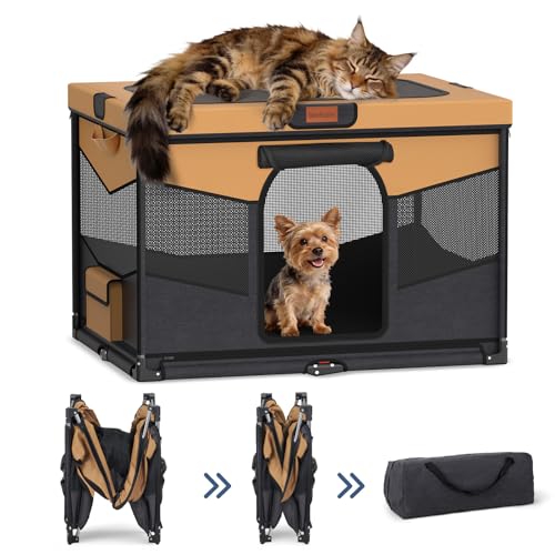 LOOBANI Foldable Dog Playpen for Small Dogs- Indoor/Outdoor Puppy Playpen with Removable Washable Fabric Enclosure, Sturdy Steel Frame & 690D Oxford Cloth,Portable Crate for Puppies & Cats,32"x24"x22" - Image 1