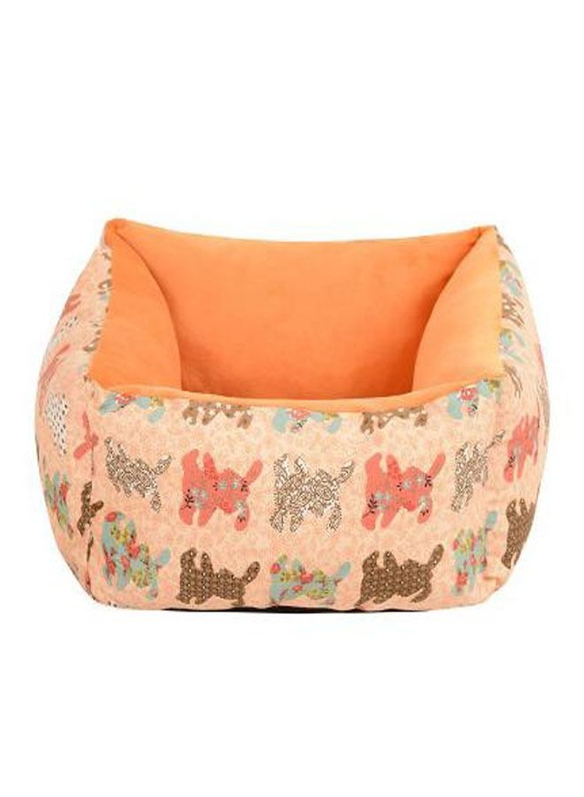 Soft Pet Mat for Dog, Square Durable Breathable Pet Bed with Anti-Slip Bottom (orange) - Image 1