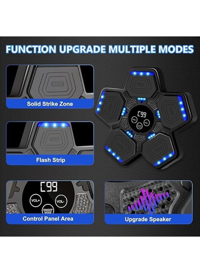 LENND Music Boxing Machine,Smart Bluetooth Wall Music Boxing Machine for Adults Kids,Punching Machine with Boxing Gloves,Boxing Target Punching Trainer Equipment for Home,Gym - Image 3