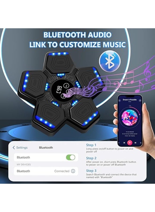 LENND Music Boxing Machine,Smart Bluetooth Wall Music Boxing Machine for Adults Kids,Punching Machine with Boxing Gloves,Boxing Target Punching Trainer Equipment for Home,Gym - Image 5