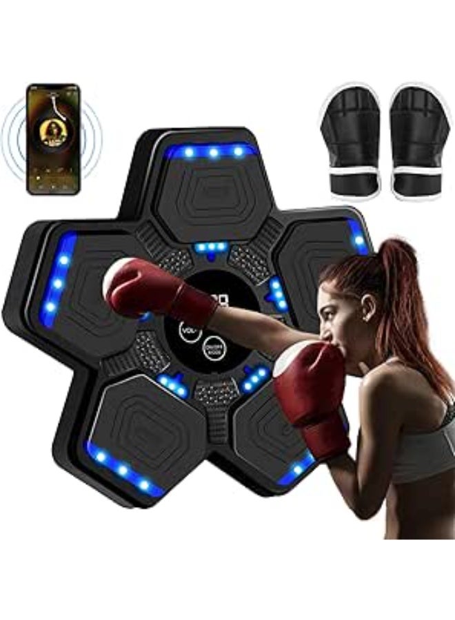 LENND Music Boxing Machine,Smart Bluetooth Wall Music Boxing Machine for Adults Kids,Punching Machine with Boxing Gloves,Boxing Target Punching Trainer Equipment for Home,Gym - Image 1